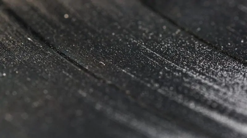dust on a vinyl record surface