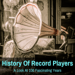 A historic record player called the gramophone