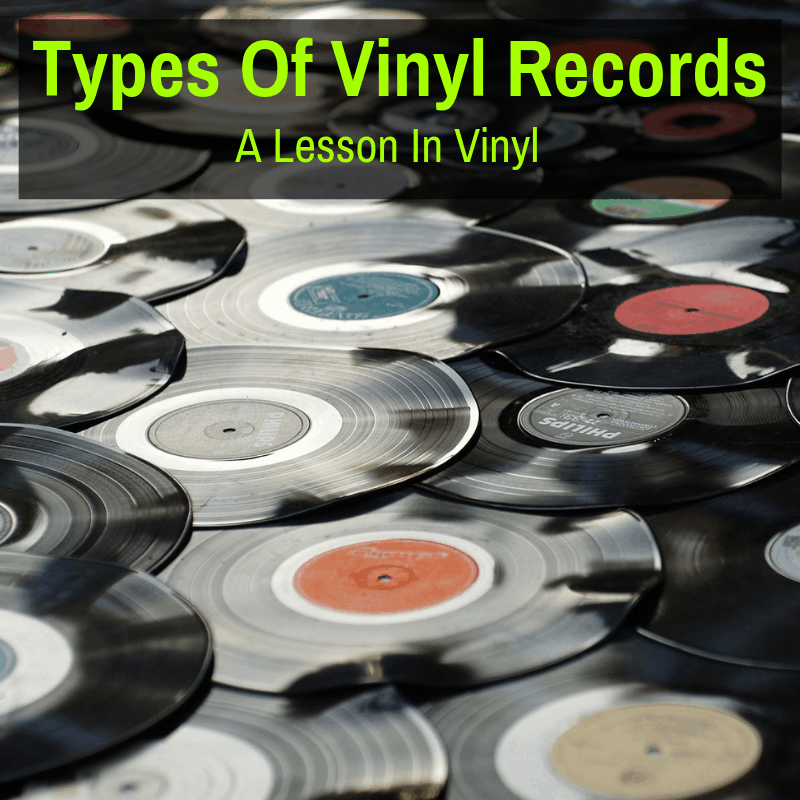 Many types of vinyl records