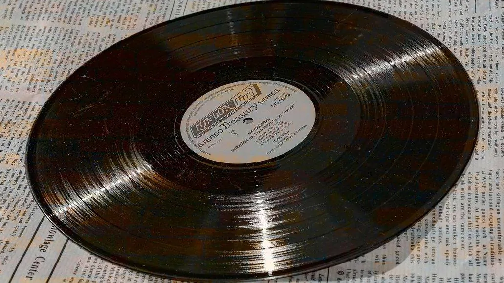 Warped and damaged vinyl record