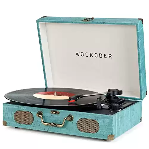 Wockoder Portable Suitcase Turntable