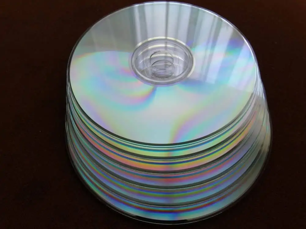 stack of blank cds